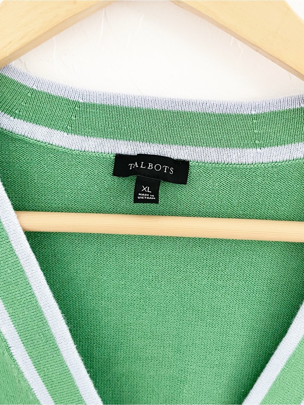 Talbots green button up cardigan size xl - Picture 2 of 5